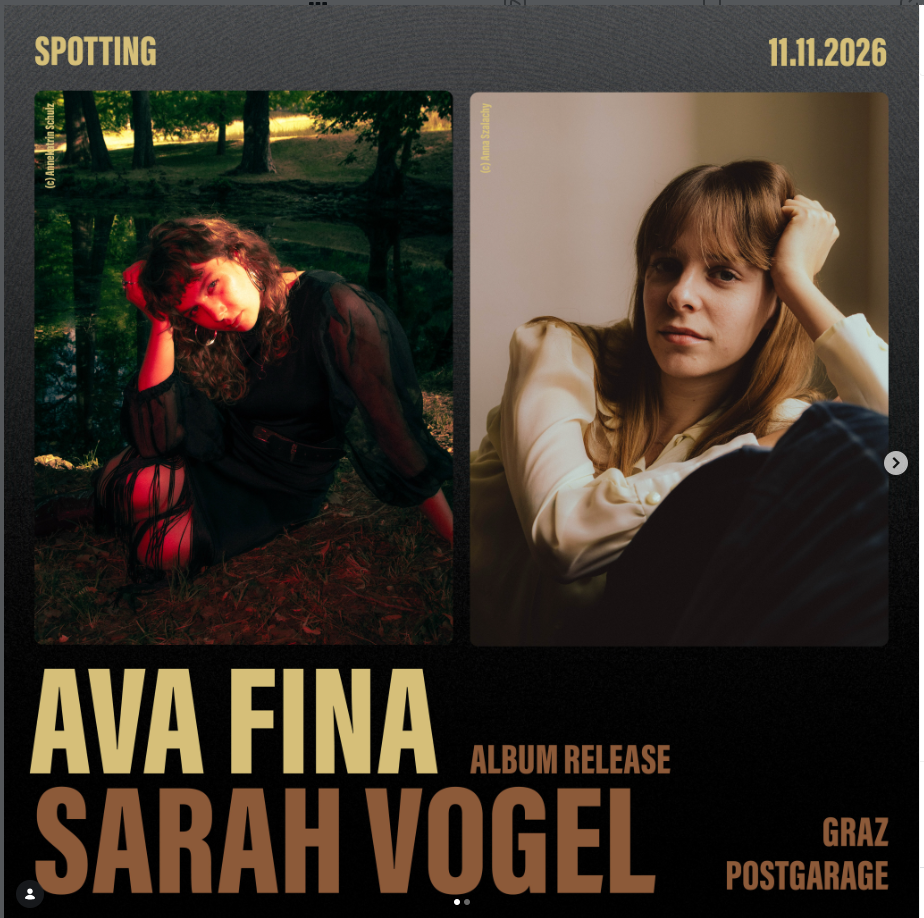 Spotting presents: Sarah Vogel // Ava Fina