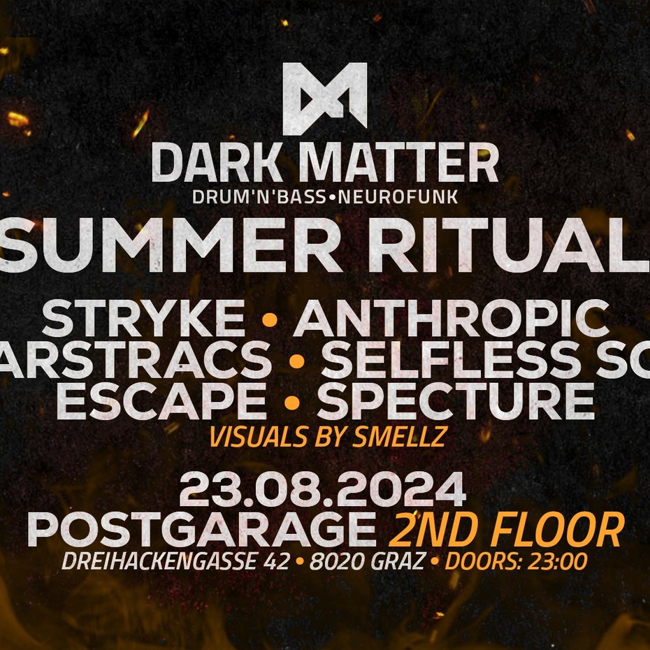 Dark Matter Summer Rituals Flyer 23.08.2024